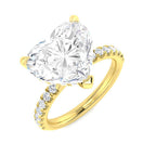 9ct Yellow Gold Heart Lab Grown Diamond Ring 1