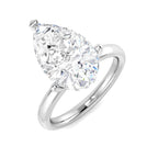 Platinum Pear Lab Grown Diamond Ring 1