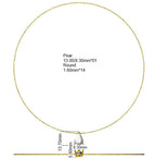 9ct Yellow Gold Pear Lab Grown Diamond Necklace 2