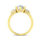 9ct Two Tone Cushion Cvd Old Cut Ring 2