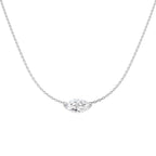 9ct White Gold Marquise Lab Grown Diamond Necklace 1