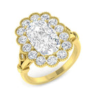 9ct Yellow Gold Cushion Cvd Old Cut Ring 1