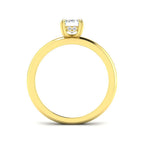 18ct Yellow Gold Emerald Cut Lab Grown Diamond Ring 2