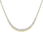 9ct Yellow Gold Round Lab Grown Diamond Necklace 1