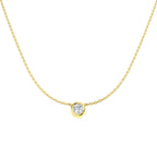 9ct Yellow Gold Round Lab Grown Diamond Necklace 1