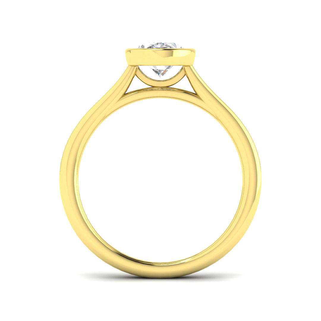 9ct Yellow Gold Oval Lab Grown Diamond Ring 2