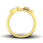 9ct Yellow Gold Pear Lab Grown Diamond Ring 2