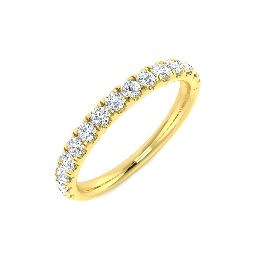 18ct Yellow Gold Round Lab Grown Diamond Ring 1