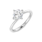 9ct White Gold Round Lab Grown Diamond Ring 1
