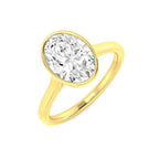 9ct Yellow Gold Oval Lab Grown Diamond Ring 1
