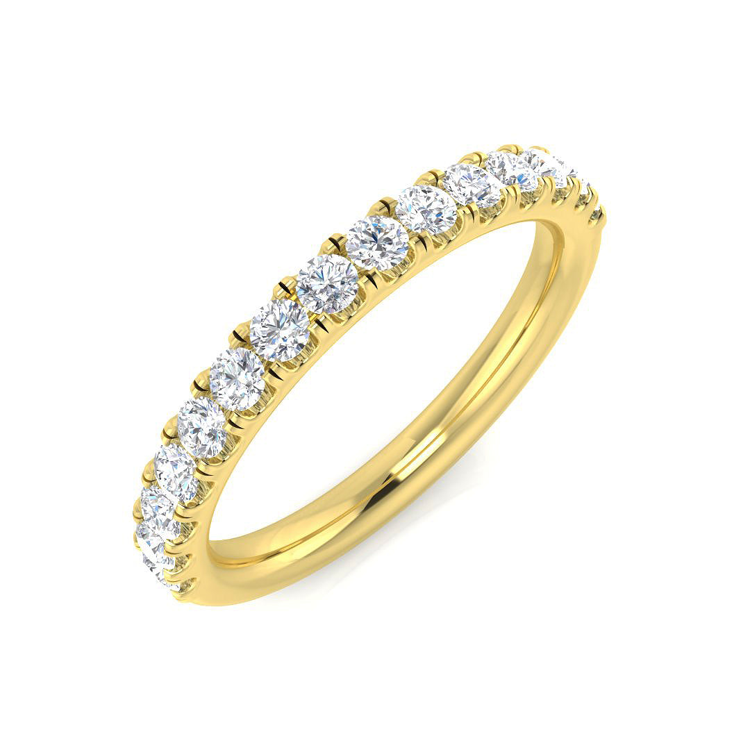 18ct Yellow Gold Round Lab Grown Diamond Ring 1
