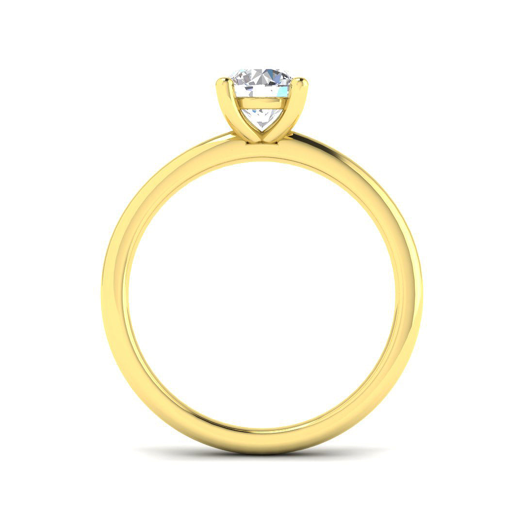 9ct Yellow Gold Round Lab Grown Diamond Ring 2