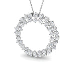 9ct White Gold Round Lab Grown Diamond Pendant 1