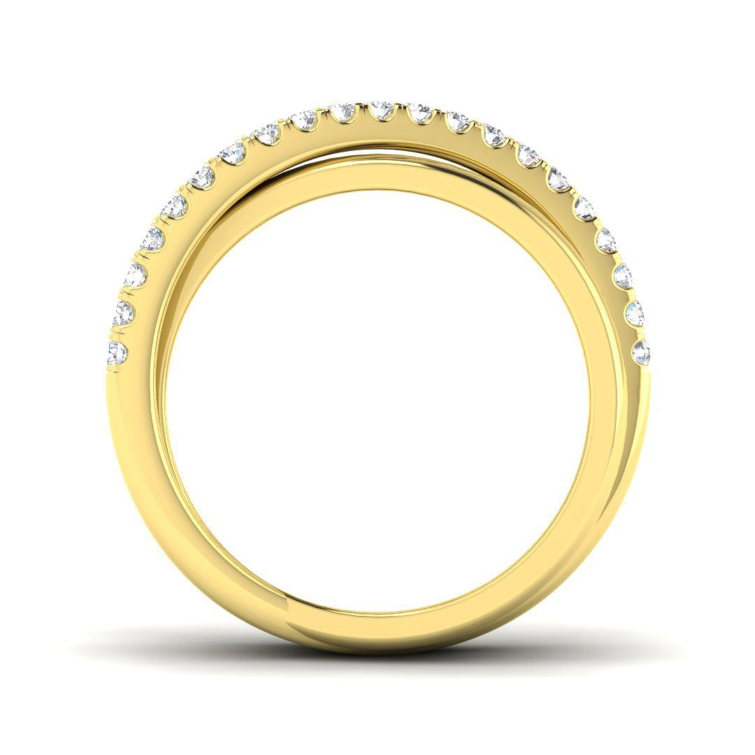 9ct Yellow Gold Round Lab Grown Diamond Ring 2