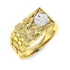 9ct Yellow Gold Round Lab Grown Diamond Ring 1