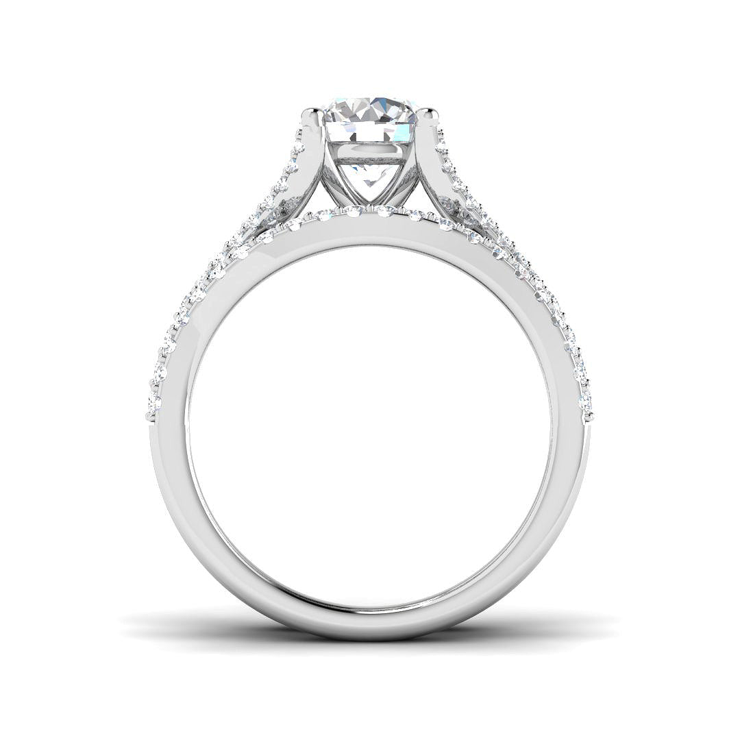Platinum Round Lab Grown Diamond Ring 2