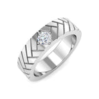 9ct White Gold Round Lab Grown Diamond Ring 1
