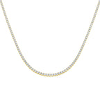 9ct Yellow Gold Round Lab Grown Diamond Necklace 1