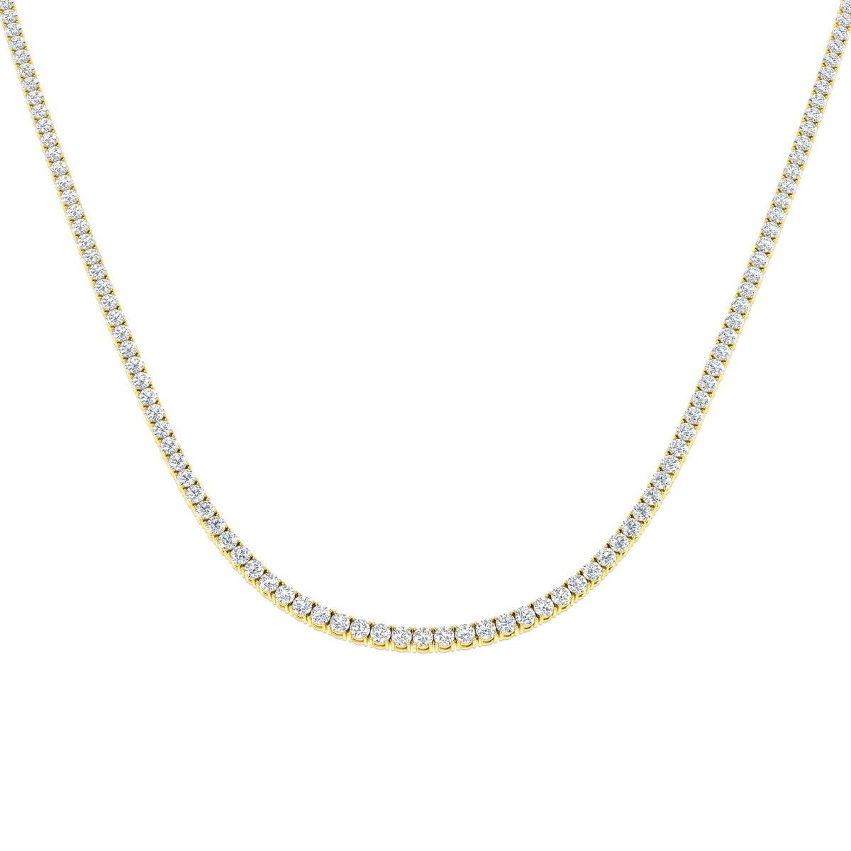 9ct Yellow Gold Round Lab Grown Diamond Necklace 1