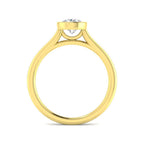 9ct Yellow Gold Pear Lab Grown Diamond Ring 2