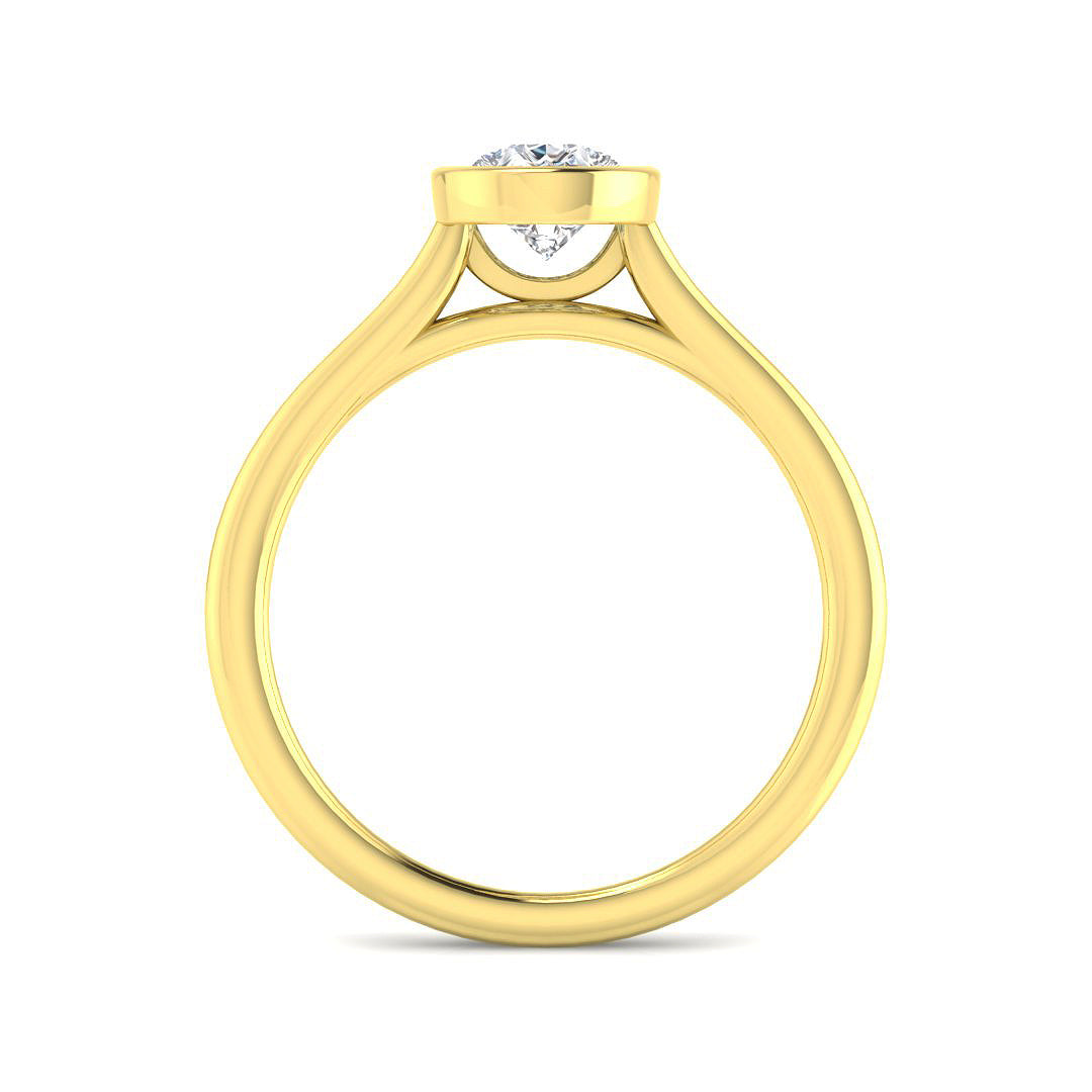 9ct Yellow Gold Pear Lab Grown Diamond Ring 2