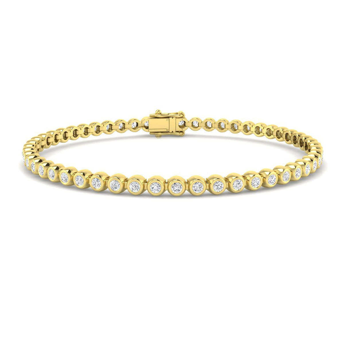 9ct Yellow Gold Round Lab Grown Diamond Bracelet 1