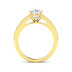 9ct Yellow Gold Baguette and Oval Lab Grown Diamond Ring 2