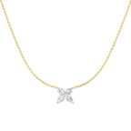 9ct Yellow Gold Marquise Lab Grown Diamond Necklace 1