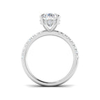 9ct White Gold Oval Lab Grown Diamond Ring 2