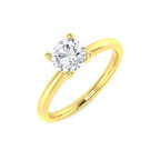 18ct Two Tone Round Lab Grown Diamond Ring 1