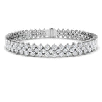 9ct White Gold Round Lab Grown Diamond Bracelet 1