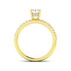 9ct Yellow Gold Radiant Lab Grown Diamond Ring 2