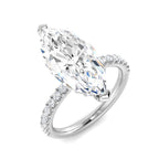 9ct White Gold Marquise Lab Grown Diamond Ring 1