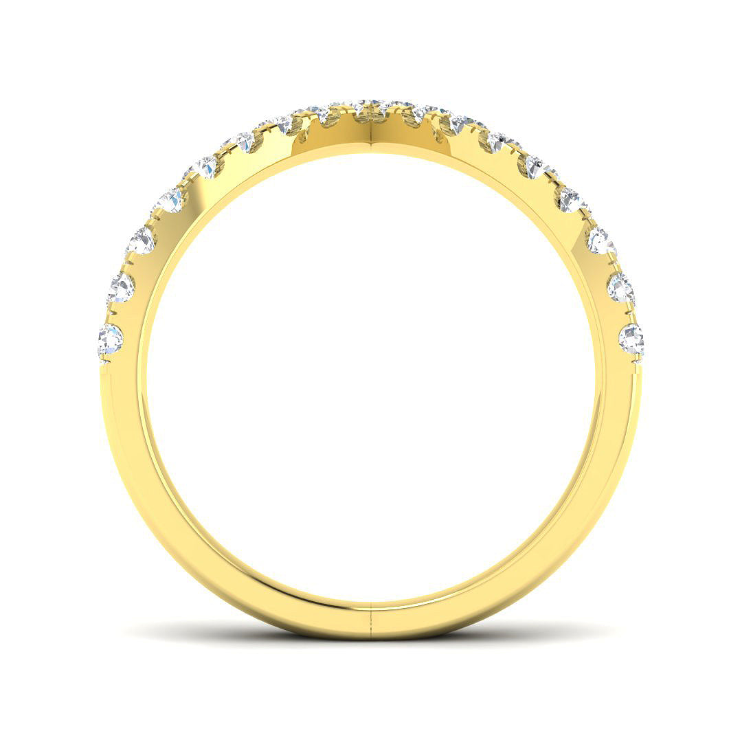 9ct Yellow Gold Round Lab Grown Diamond Ring 2