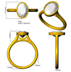 9ct Yellow Gold Oval Lab Grown Diamond Ring 3