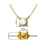 9ct White Gold Round Lab Grown Diamond Necklace 2