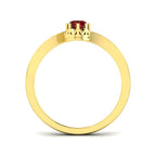 18ct Yellow Gold Round Ruby and Diamond Ring 2