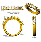 9ct Yellow Gold Marquise Lab Grown Diamond Ring 3