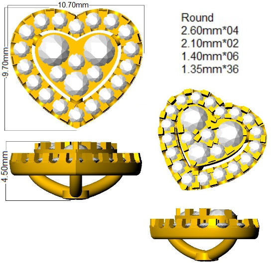 9ct Yellow Gold Round Lab Grown Diamond Earrings 2