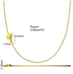 9ct Yellow Gold Round Lab Grown Diamond Necklace 2