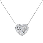 9ct White Gold Round Lab Grown Diamond Necklace 1