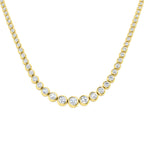9ct Yellow Gold Round Lab Grown Diamond Necklace 1