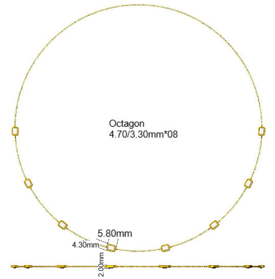 9ct Yellow Gold Emerald Cut Lab Grown Diamond Necklace 2