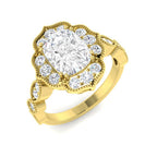 9ct Yellow Gold Cushion Cvd Old Cut Ring 1