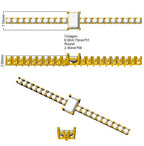 9ct White Gold Emerald Cut Lab Grown Diamond Bracelet 2