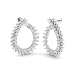 9ct White Gold Round Lab Grown Diamond Earrings 1