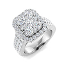 9ct White Gold Round Lab Grown Diamond Ring 1