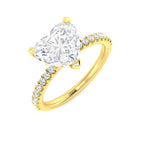 9ct Yellow Gold Heart Lab Grown Diamond Ring 1