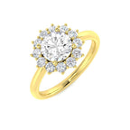 9ct Yellow Gold Round Cvd Old Cut Ring 1