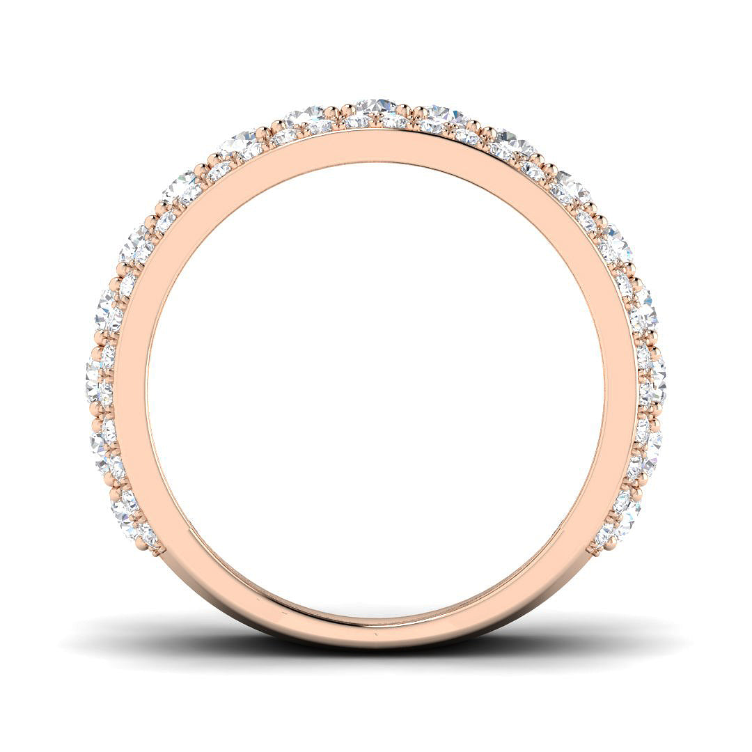 9ct Rose Gold Round Lab Grown Diamond Ring 2
